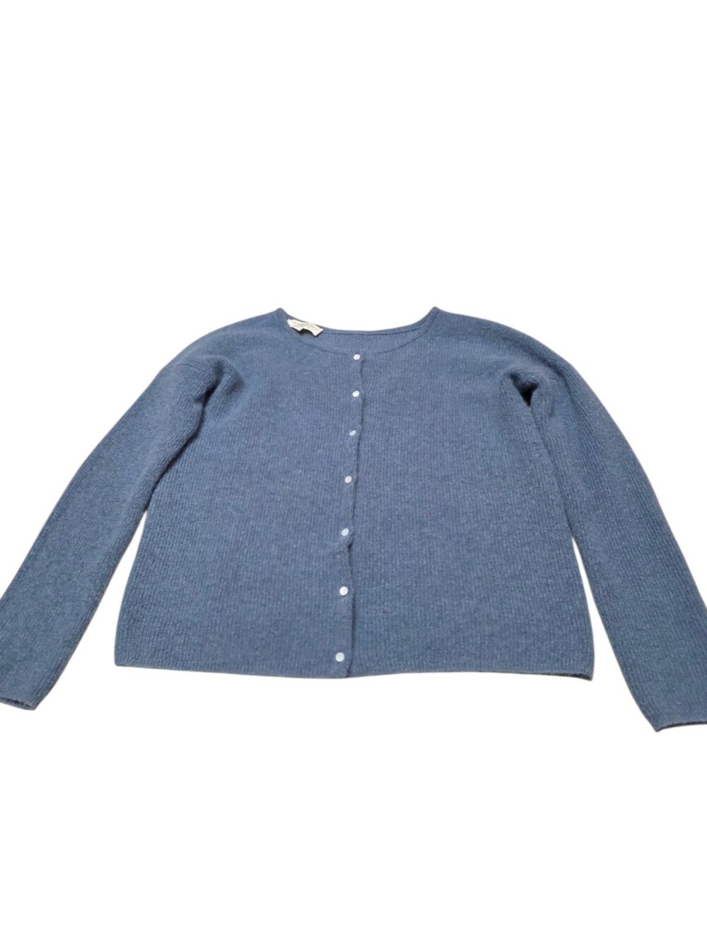 Sezane Gaspard Vintage Blue Mohair/Alpaca Blend Buttondown Cardigan - Picture 3 of 9